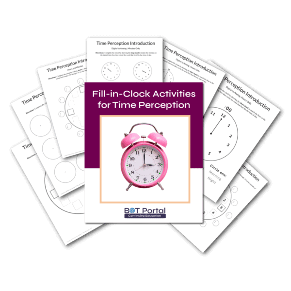 Fill in Clock Time Perception Activity Packet Occupation Resource - Buffalo Occupational Therapy