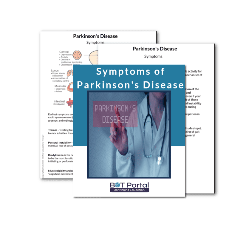 Symptoms Of Parkinson’s Disease Patient Handout