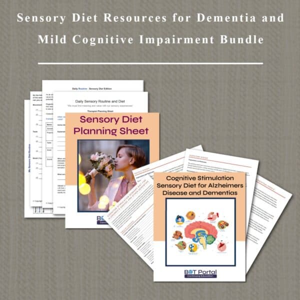 Cognitive Stimulation Sensory Diet for Alzheimers Disease and Dementias Bundle - Buffalo Occupational Therapy